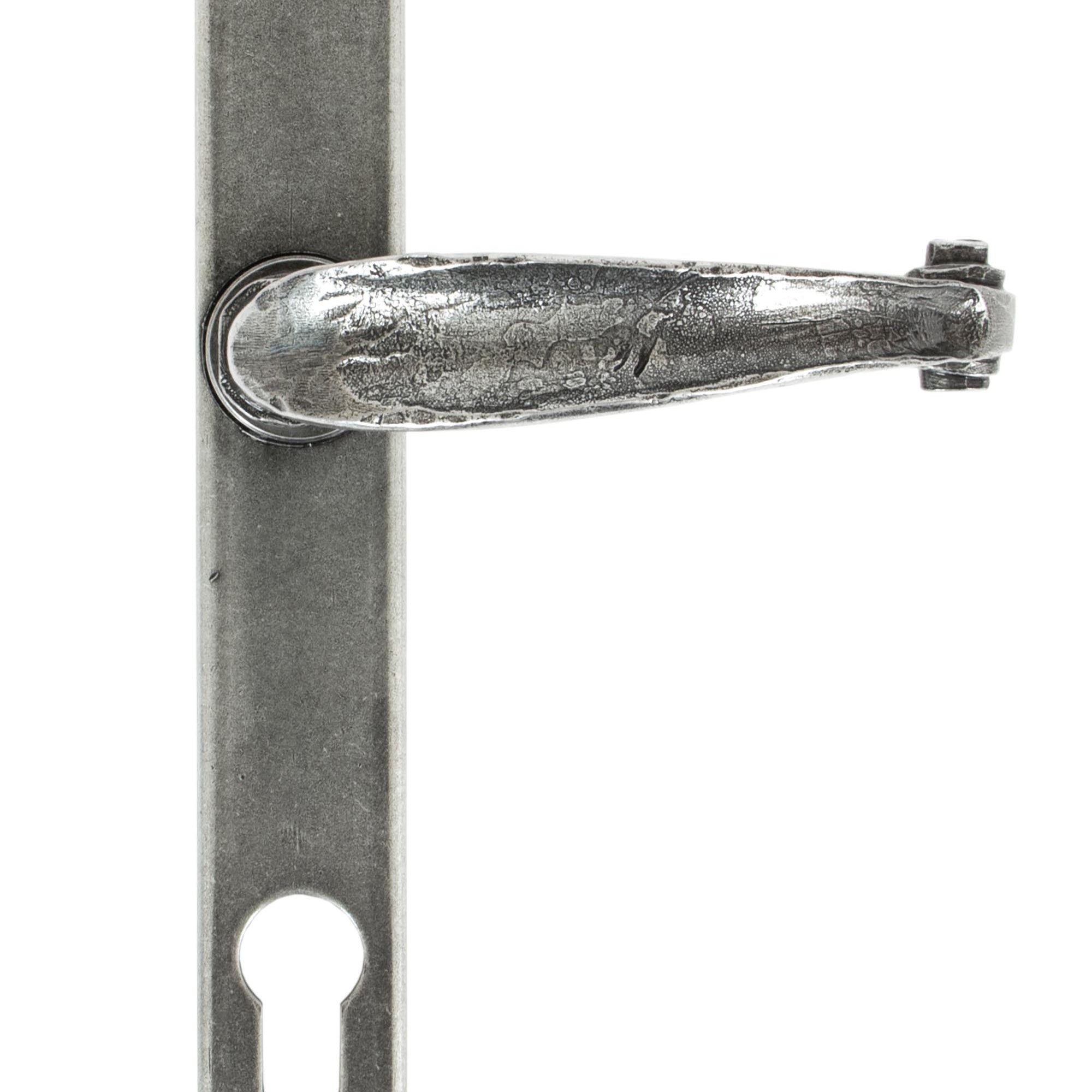From The Anvil's Pewter Patina Cottage Slimline Lever Espag. Lock Set
