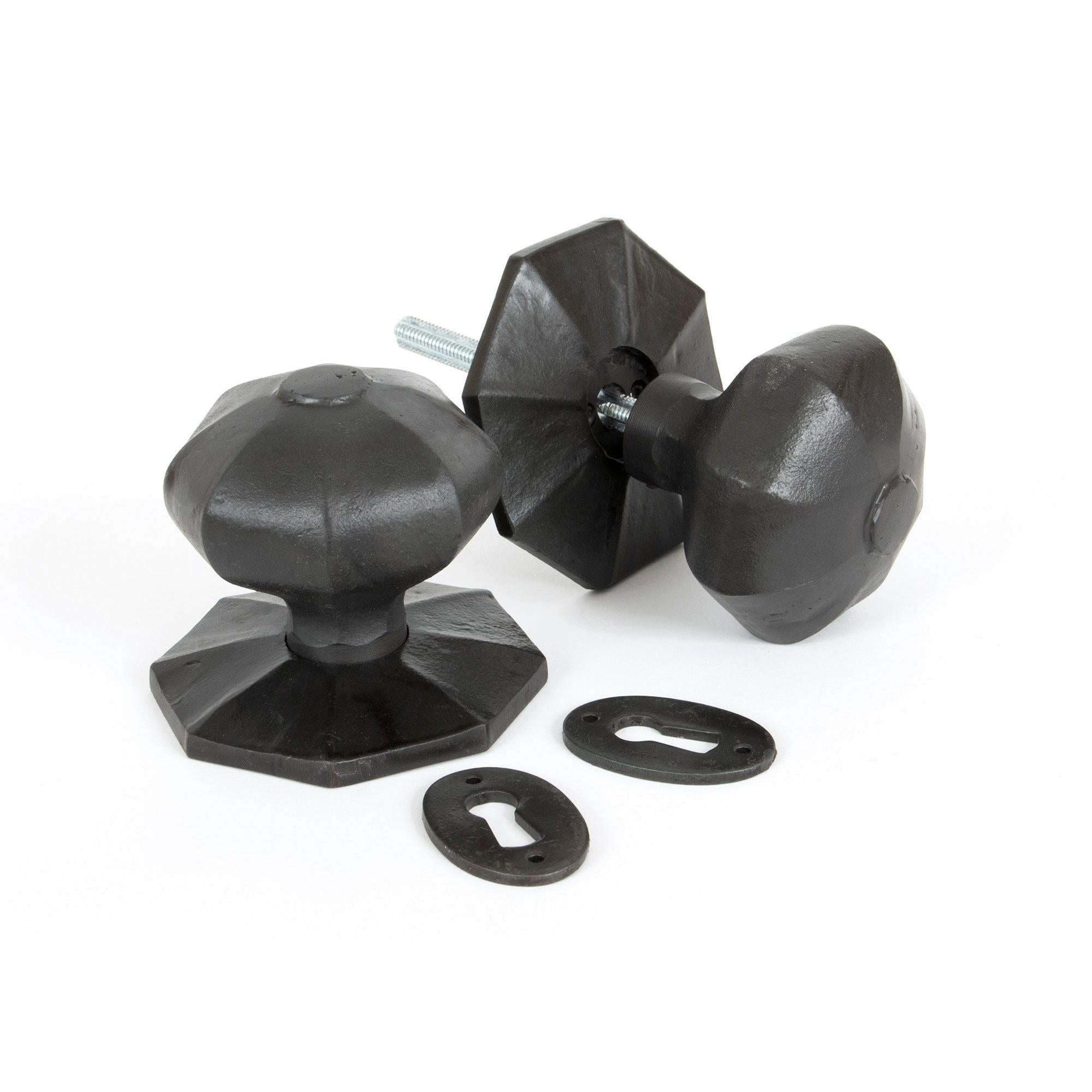 From The Anvil's Beeswax Octagonal Mortice/Rim Knob Set