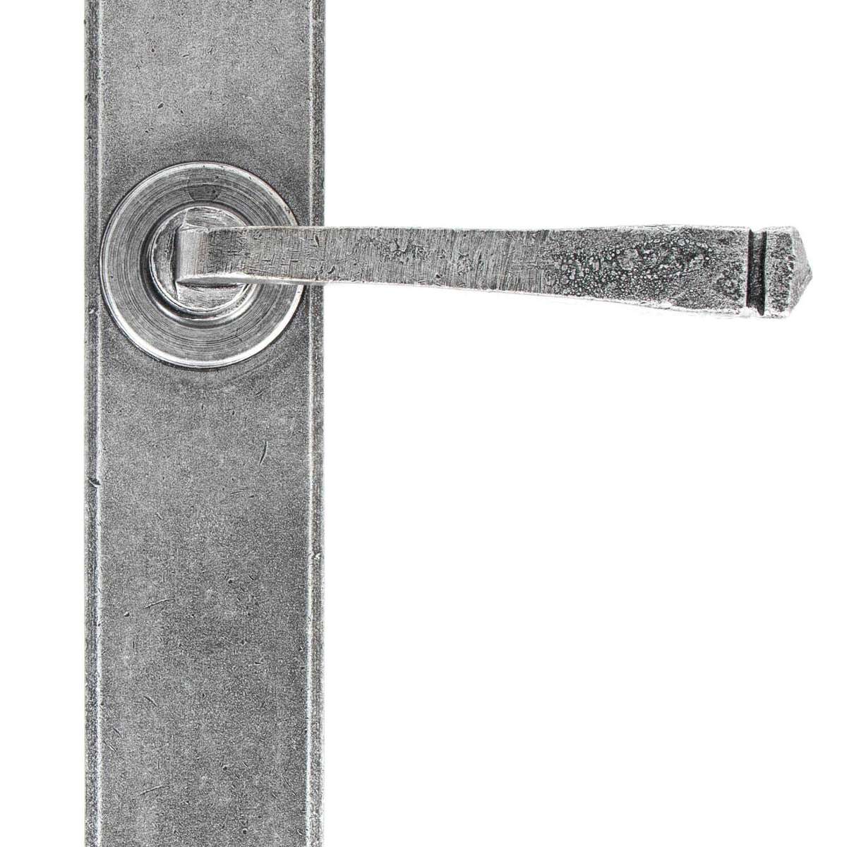 From The Anvil's Pewter Patina Large Avon Lever Latch Set