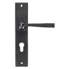 From The Anvil's Black Large Avon Lever Euro Lock Set