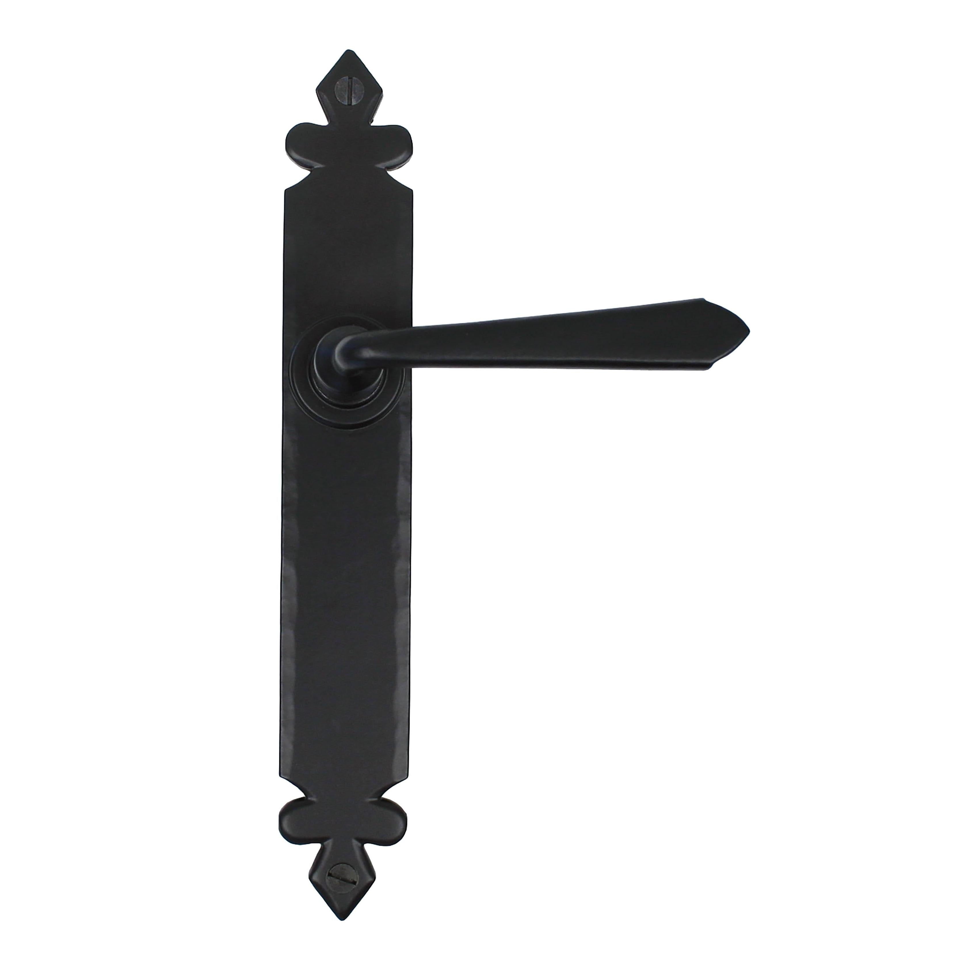 From The Anvil's Black Cromwell Lever Latch Set