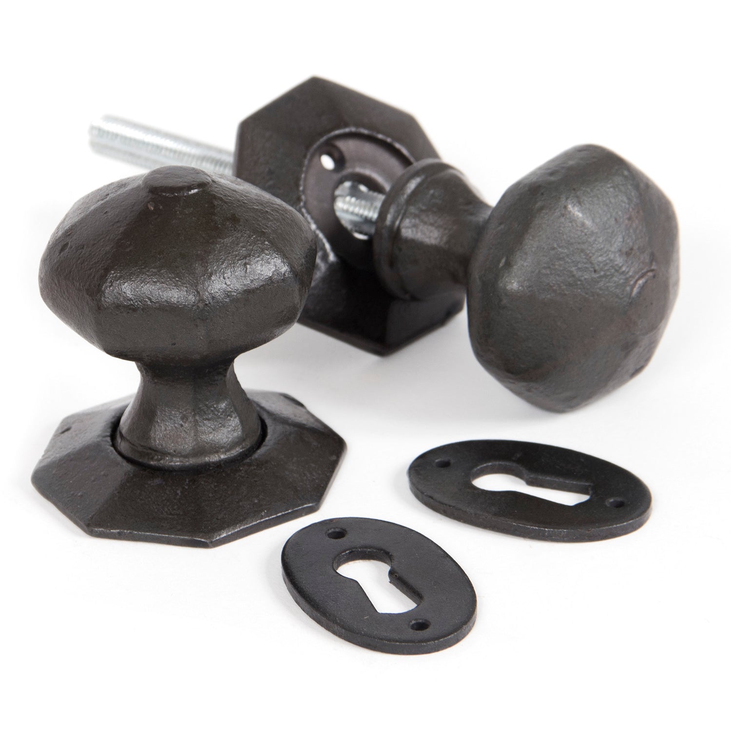 From The Anvil's Beeswax Octagonal Mortice/Rim Knob Set