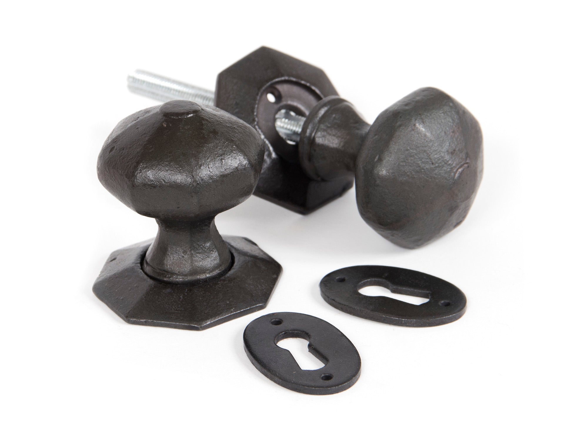 From The Anvil's Beeswax Octagonal Mortice/Rim Knob Set