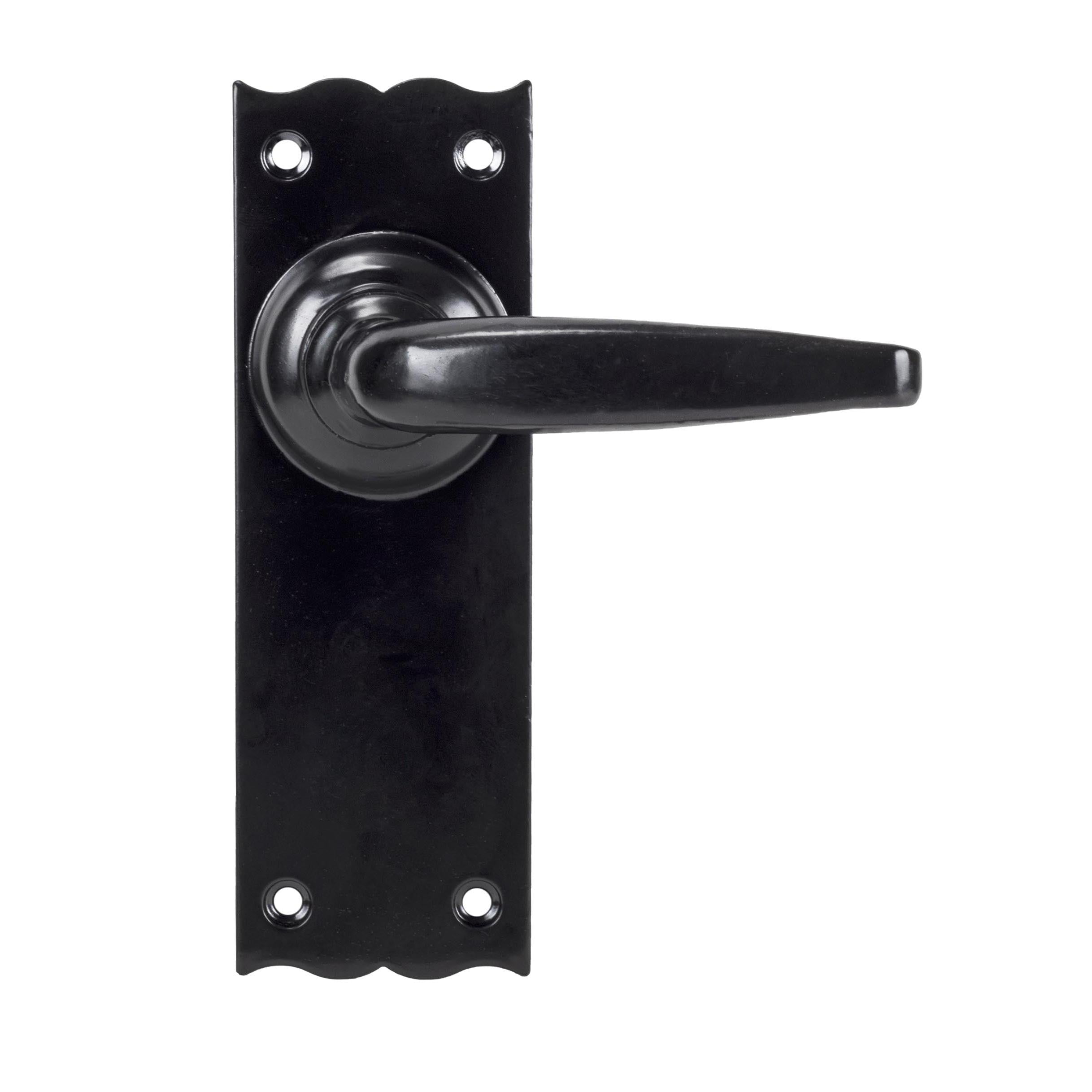 From The Anvil's Black Oak Lever Latch Set