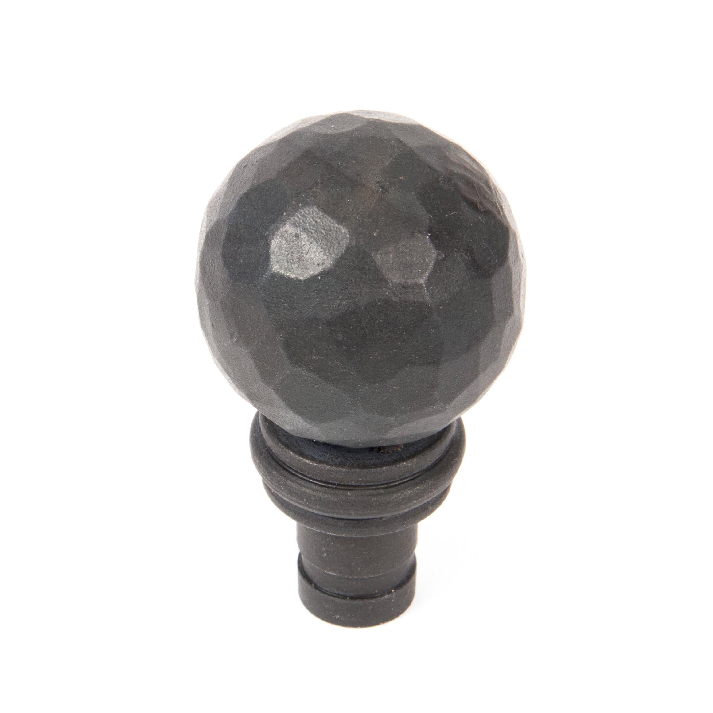 From The Anvil's Beeswax Hammered Ball Curtain Finial (pair)
