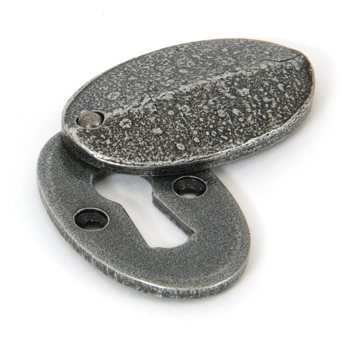 From The Anvil's Pewter Patina Oval Escutcheon