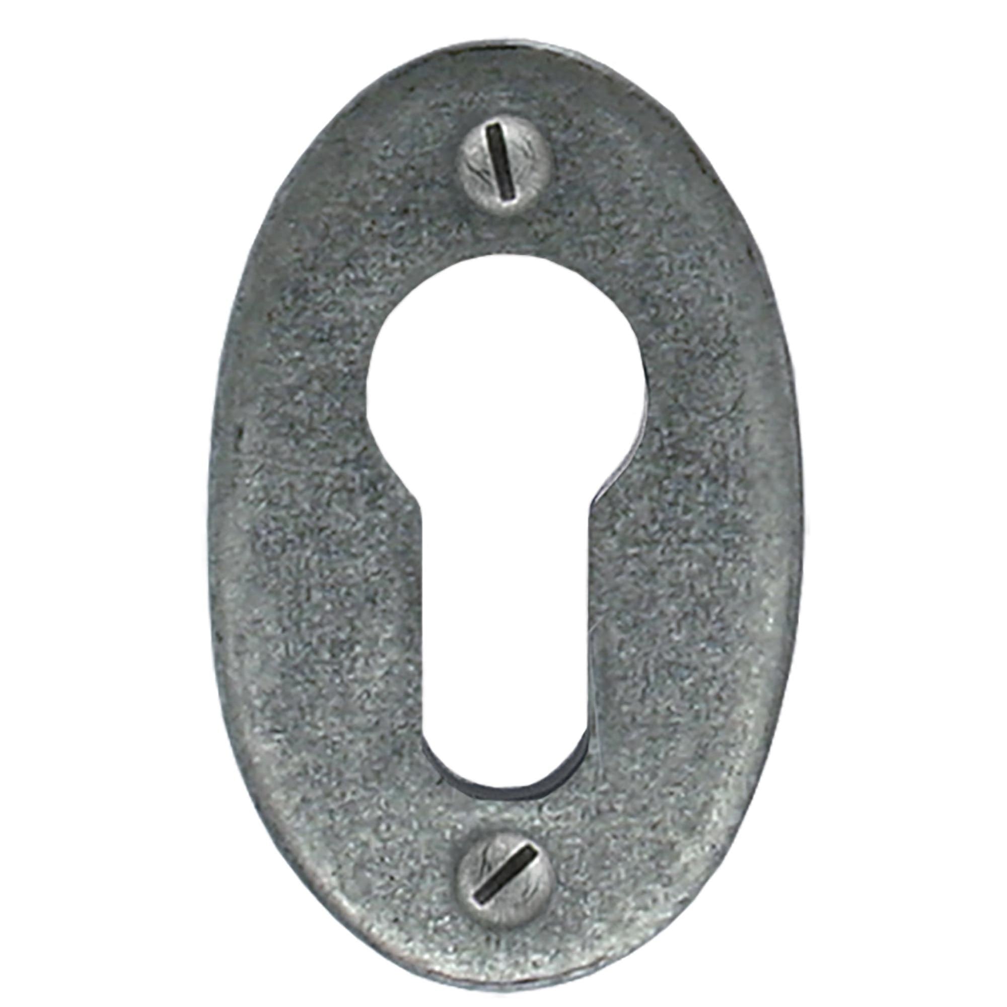 From The Anvil's Pewter Patina Oval Euro Esctucheon