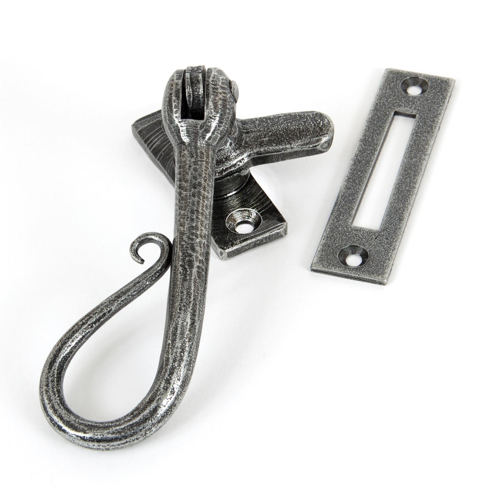 From The Anvil's Pewter Patina Shepherd's Crook Fastener