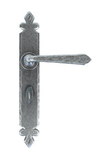 From The Anvil's Pewter Patina Cromwell Lever Bathroom Set