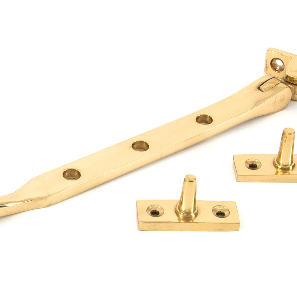 From The Anvil's Polished Brass Peardrop Stay