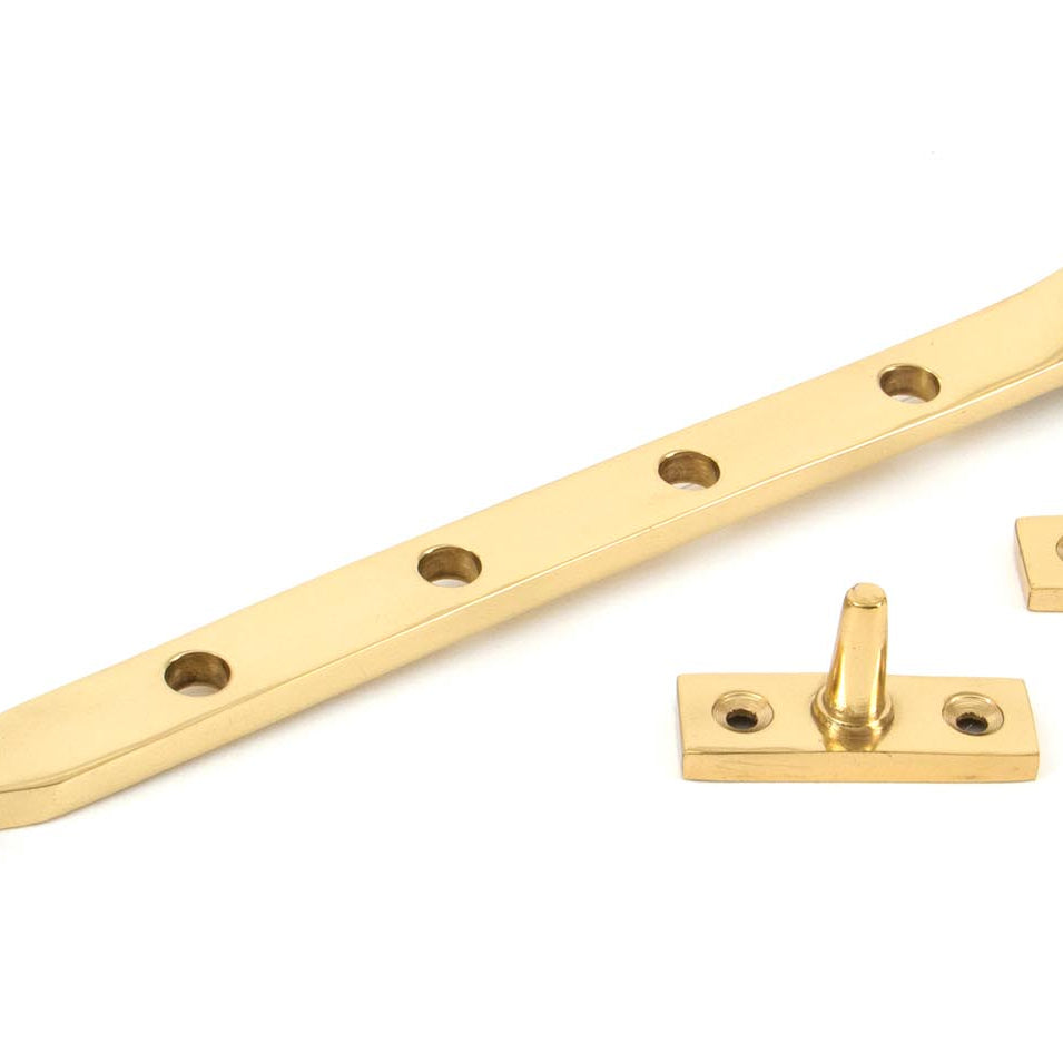 From The Anvil's Polished Brass Peardrop Stay