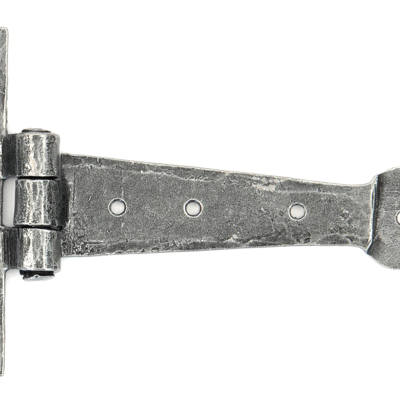 From The Anvil's Pewter Patina Penny End T Hinge (pair)