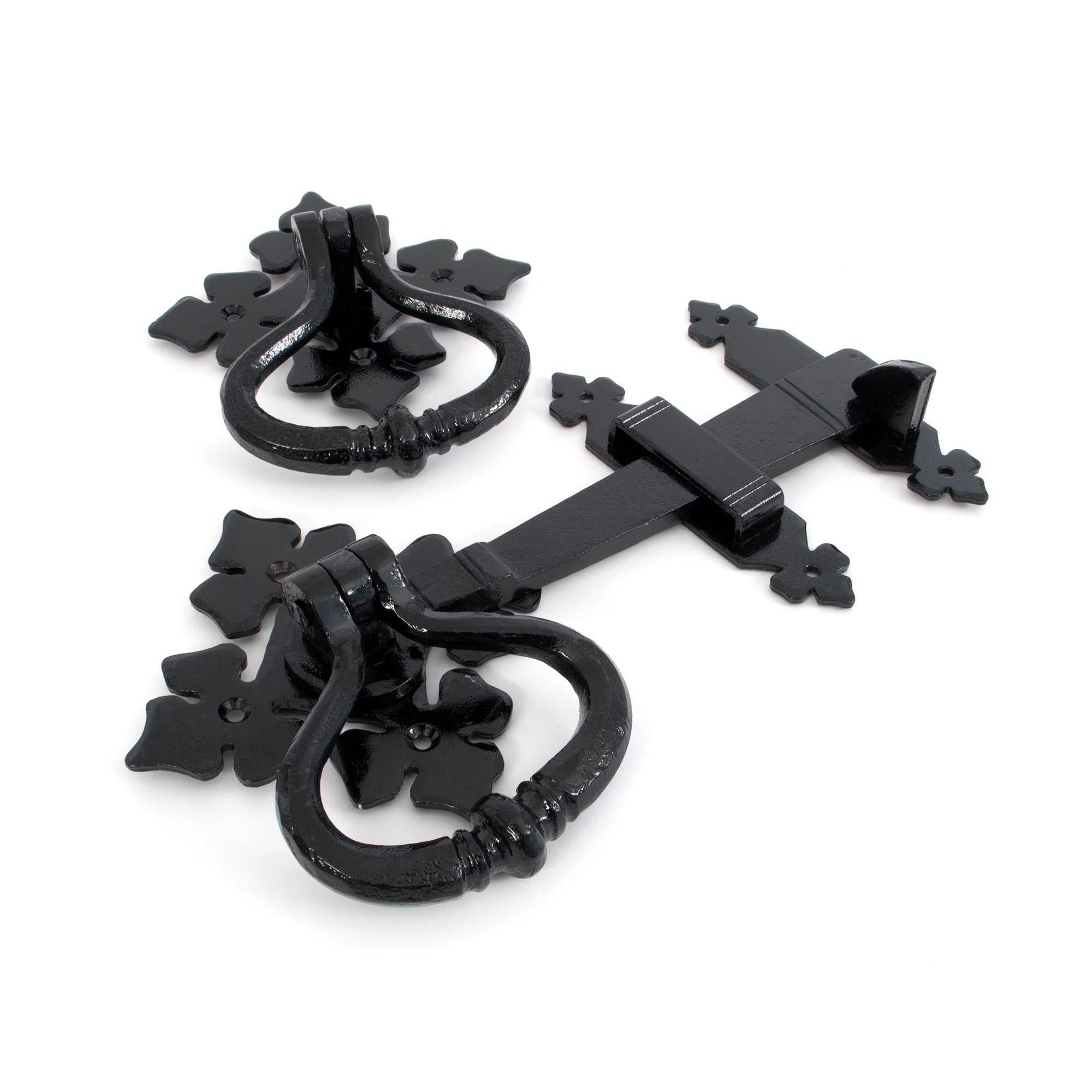 From The Anvil's Black Shakespeare Latch Set