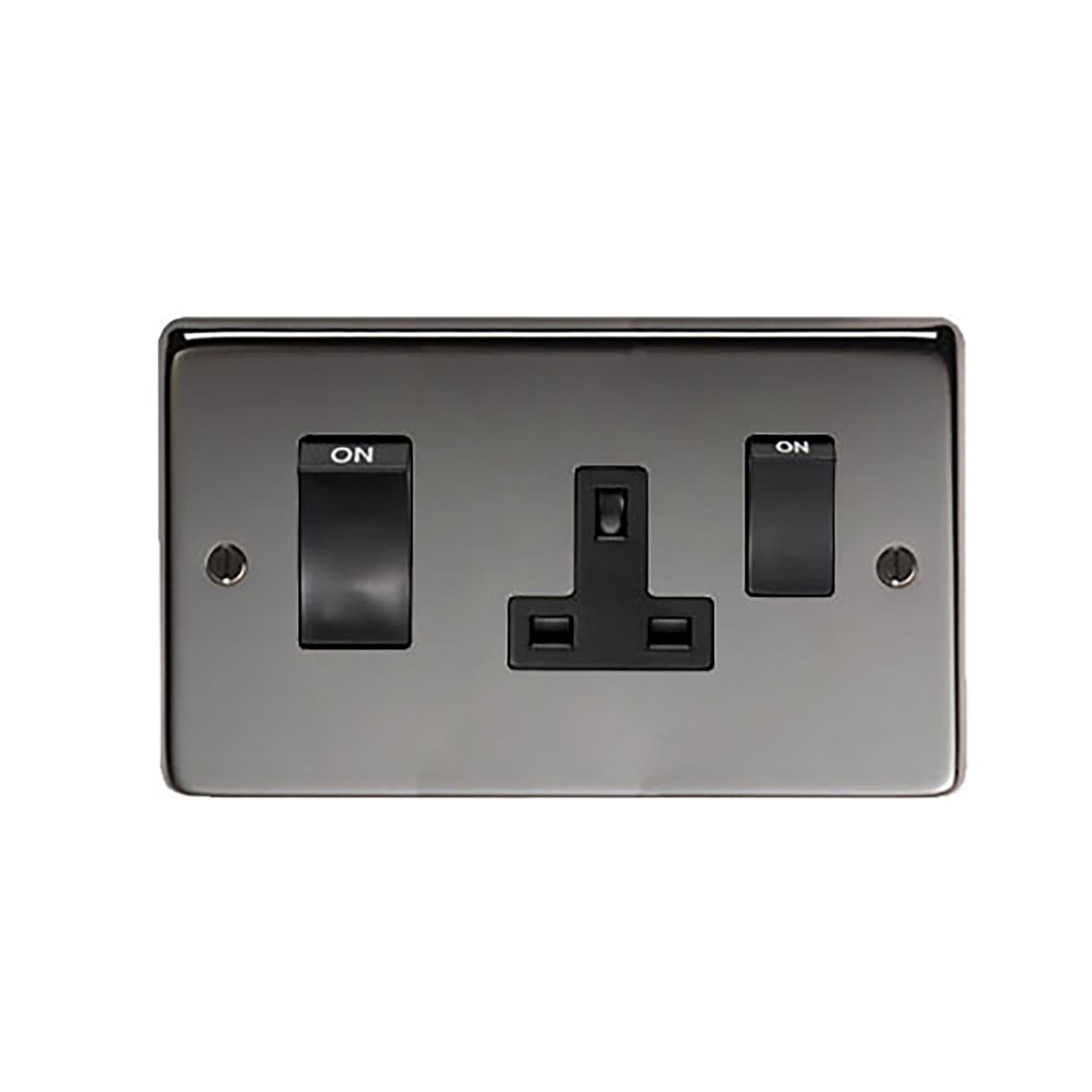 From The Anvil's Black Nickel 45 Amp Switch & Socket