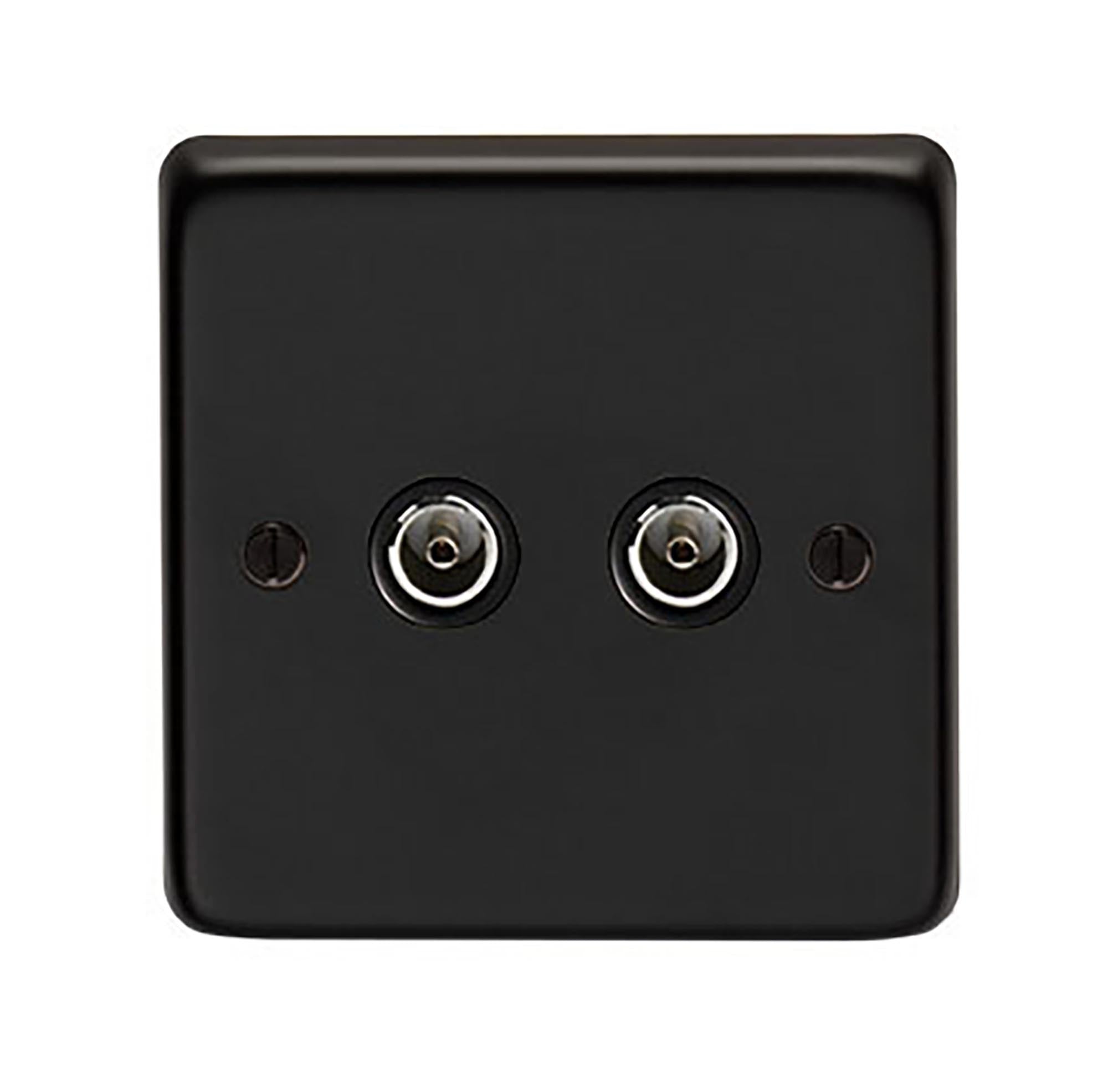 From The Anvil's Matt Black TV Socket