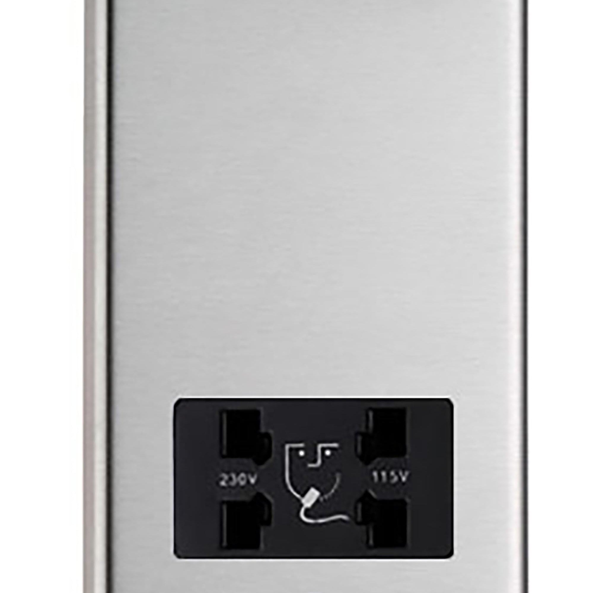 From The Anvil's Satin Stainless Steel Dual Volt Shaver Socket