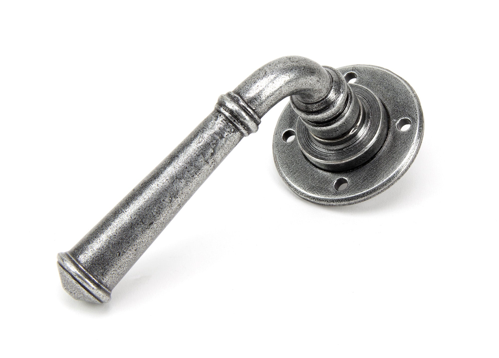 From The Anvil's Pewter Patina Regency Lever on Rose Set