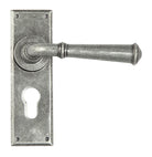From The Anvil's Pewter Patina Regency Lever Euro Lock Set