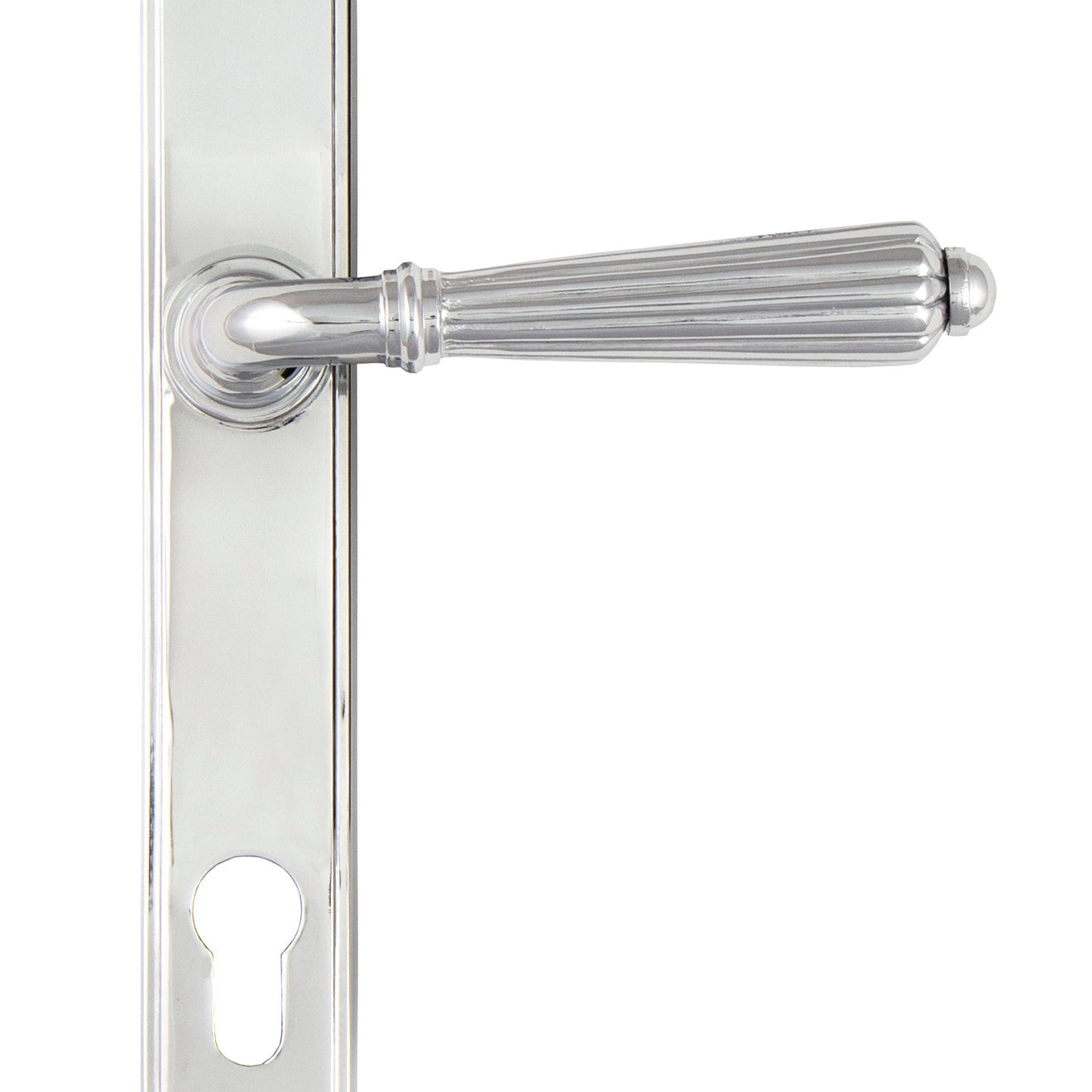 From The Anvil's Polished Chrome Hinton Slimline Lever Espag. Lock Set