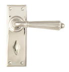 From The Anvil's Polished Nickel Hinton Lever Bathroom Set