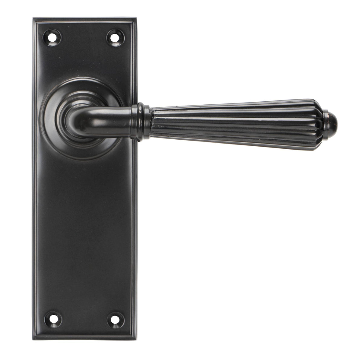 From The Anvil's Aged Bronze Hinton Lever Latch Set
