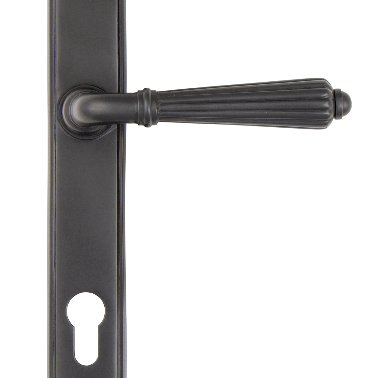 From The Anvil's Aged Bronze Hinton Slimline Lever Espag. Lock Set