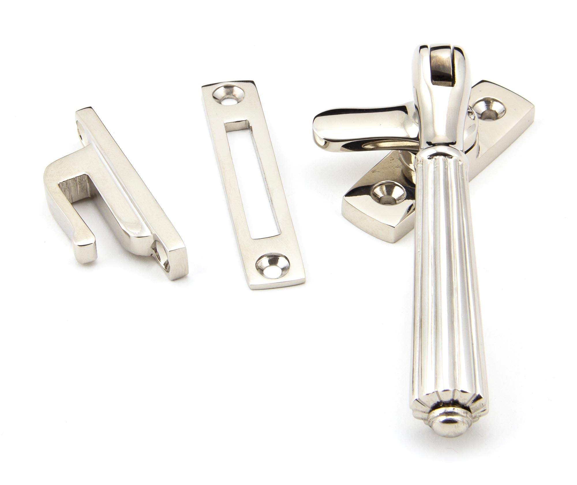 From The Anvil's Polished Nickel Locking Hinton Fastener