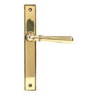 From The Anvil's Aged Brass Newbury Slimline Lever Espag. Latch Set