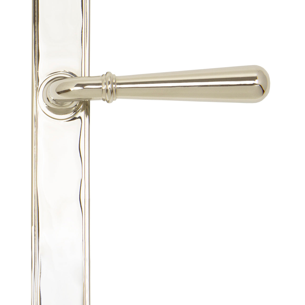 From The Anvil's Polished Nickel Newbury Slimline Lever Espag. Latch Set