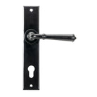 From The Anvil's Black Regency Lever Espag. Lock Set