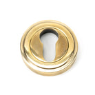 From The Anvil's Aged Brass Round Euro Escutcheon
