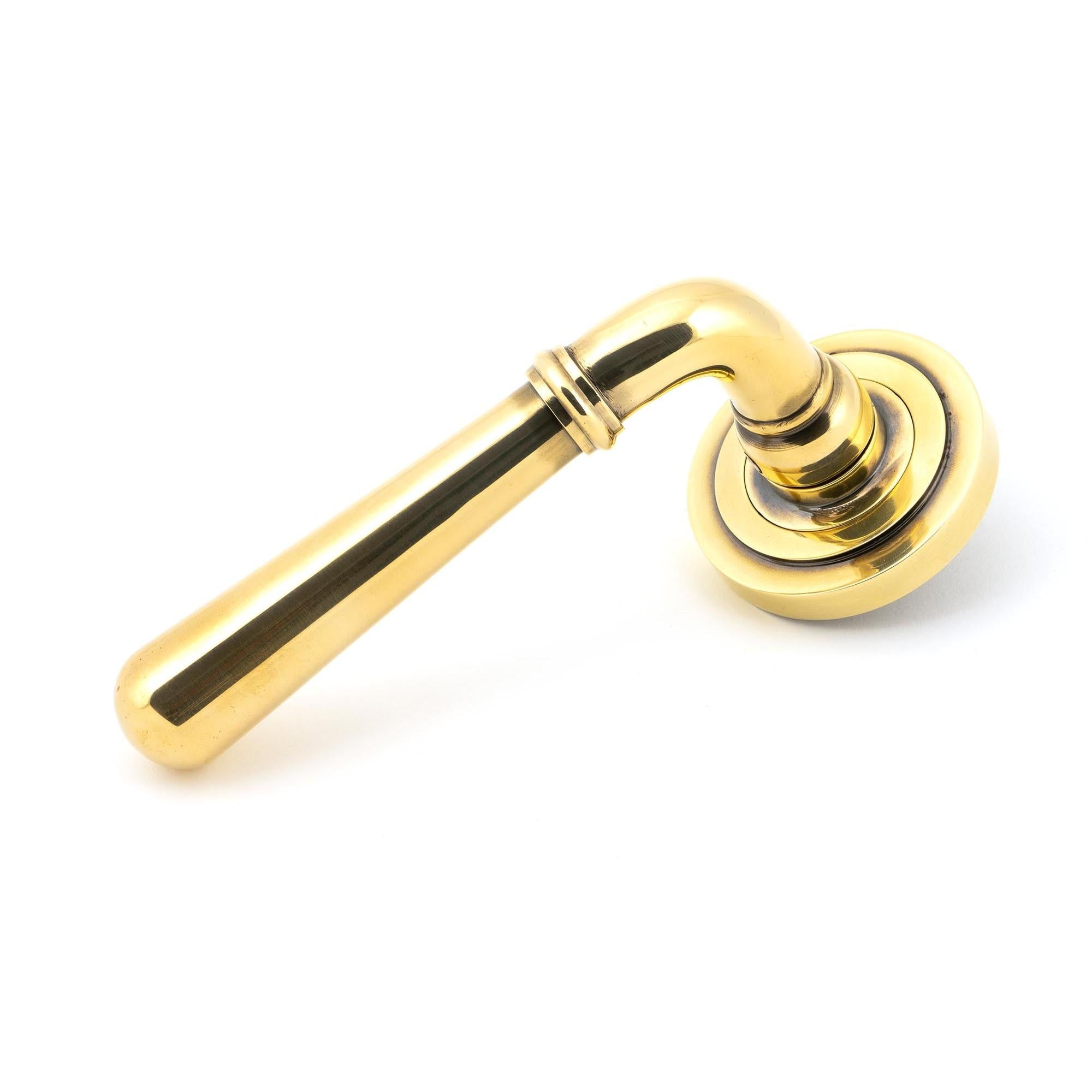 From The Anvil's Aged Brass Newbury Lever on Rose Set (Sprung)