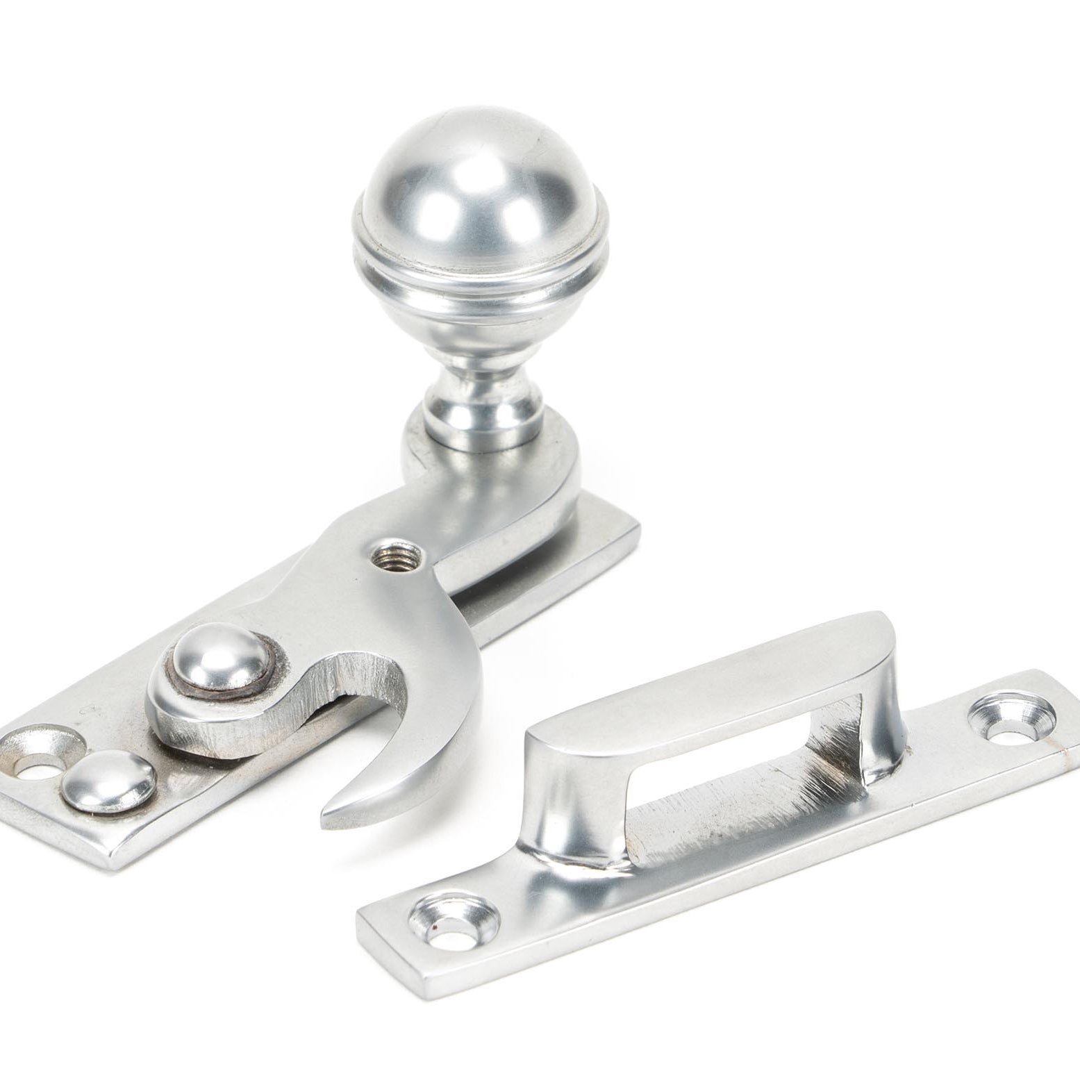 From The Anvil's Satin Chrome Prestbury Sash Hook Fastener