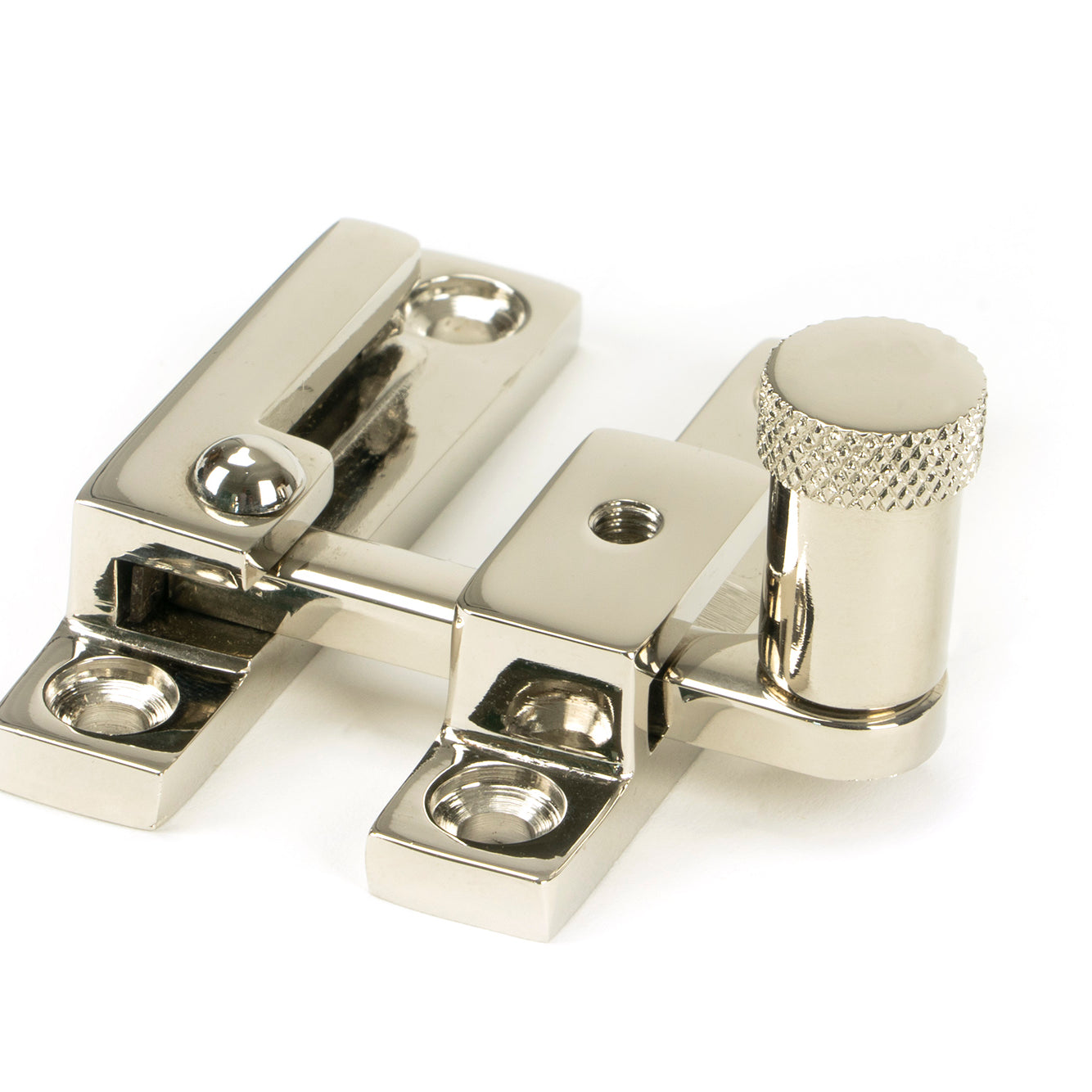 From The Anvil's Polished Nickel Brompton Quadrant Fastener - Narrow