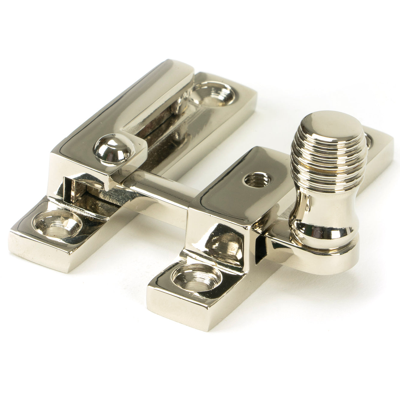 From The Anvil's Polished Nickel Beehive Quadrant Fastener - Narrow