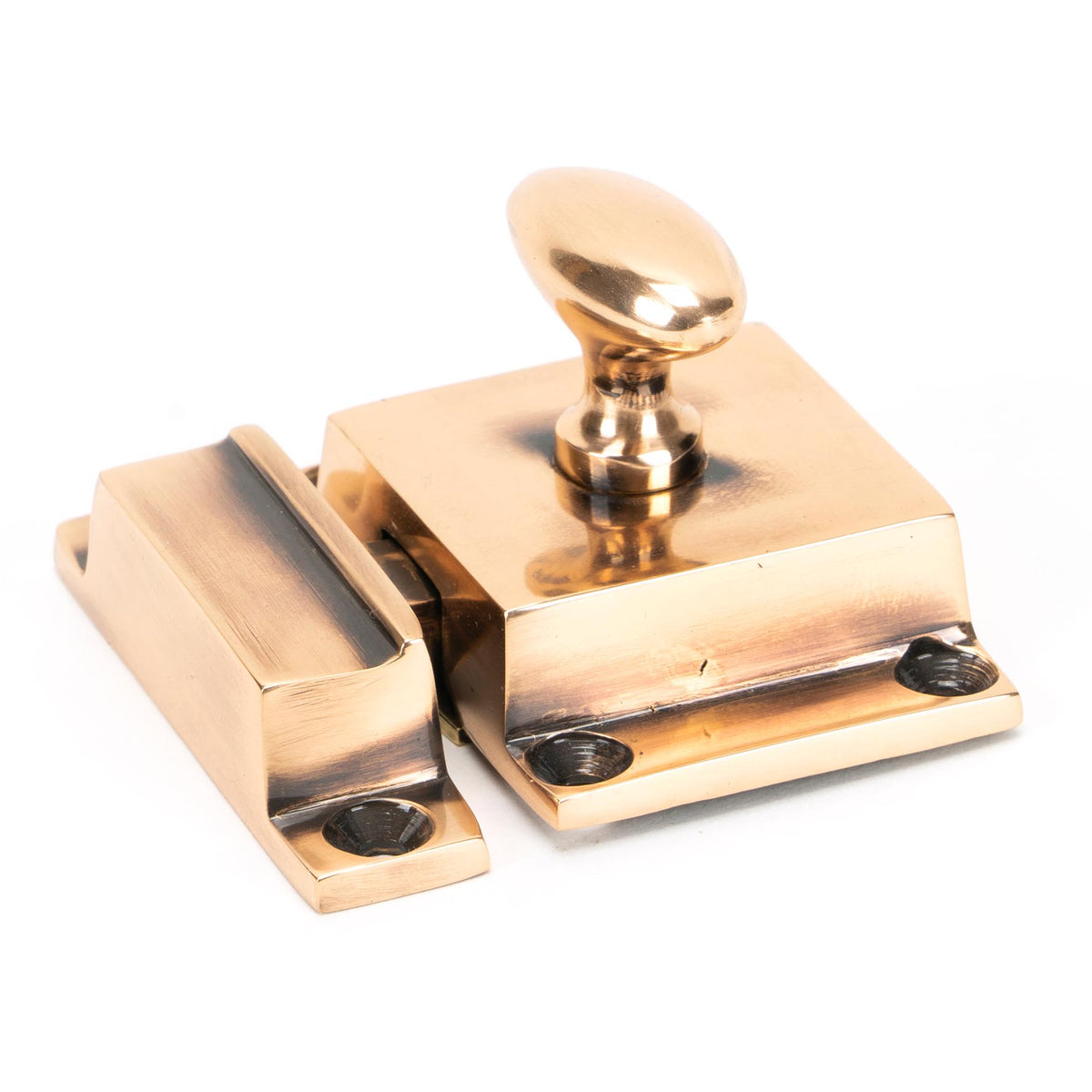 From The Anvil's Polished Bronze Cabinet Latch