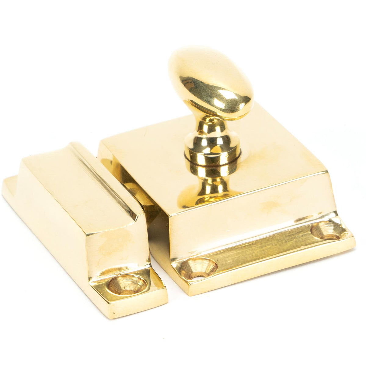 From The Anvil's Polished Brass Cabinet Latch