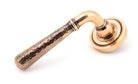 From The Anvil's Polished Bronze Hammered Newbury Lever on Rose Set (Sprung)