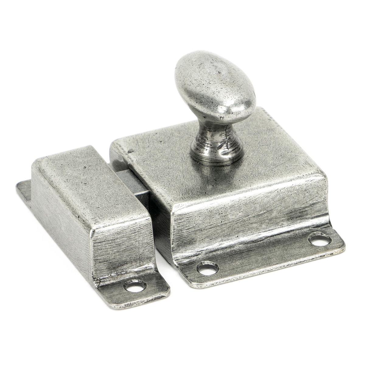 From The Anvil's Pewter Patina Cabinet Latch