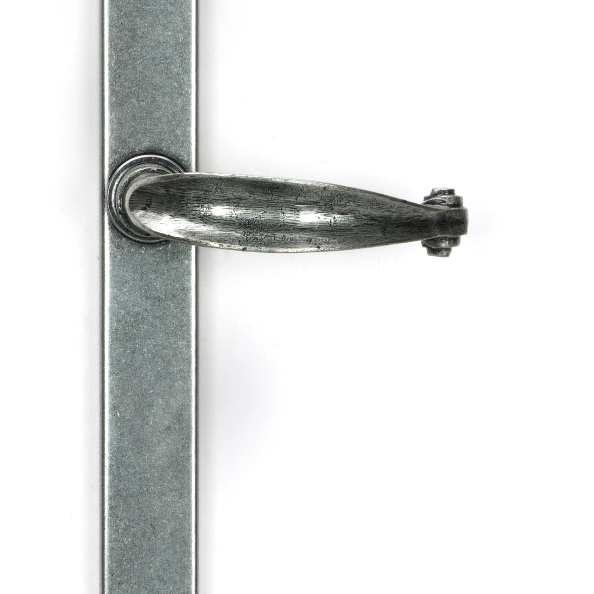 From The Anvil's Pewter Patina Cottage Slimline Lever Espag. Latch Set