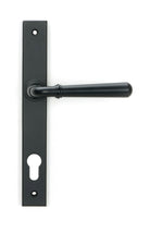 From The Anvil's Matt Black Newbury Slimline Lever Espag. Lock Set