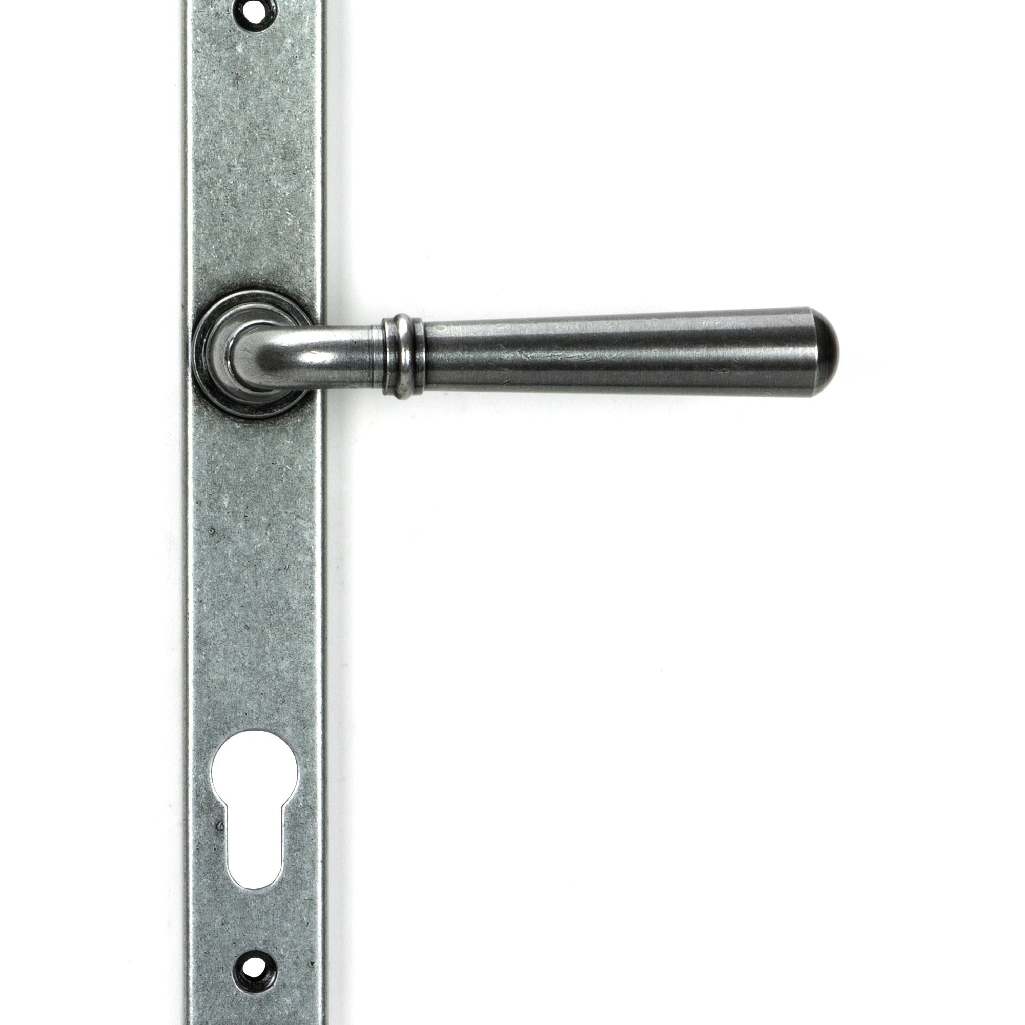 From The Anvil's Pewter Patina Newbury Slimline Lever Espag. Lock Set