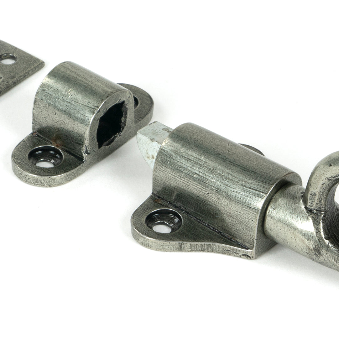 From The Anvil's Pewter Patina Fanlight Catch with Two Keeps
