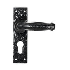 From The Anvil's Black Classic Lever Euro Lock Set