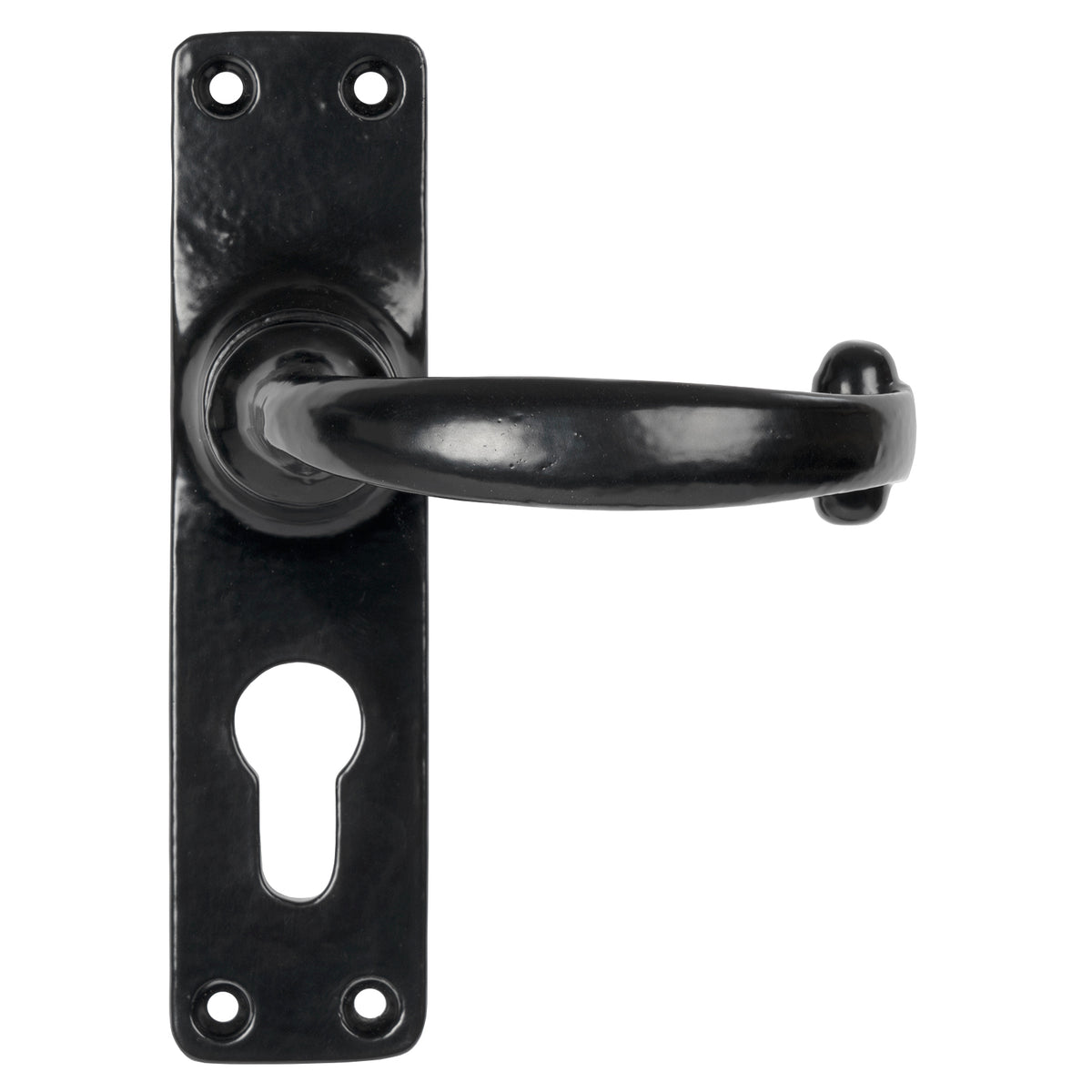 From The Anvil's Black Classic Lever Euro Lock Set