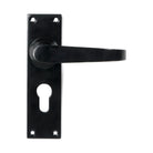 From The Anvil's Black Deluxe Lever Euro Lock Set
