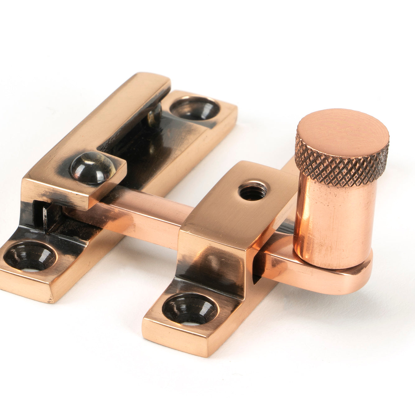 From The Anvil's Polished Bronze Brompton Quadrant Fastener - Narrow
