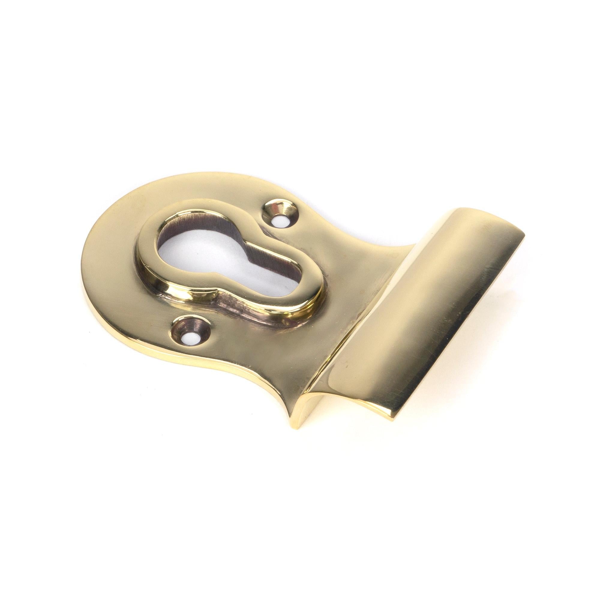 From The Anvil's Aged Brass Euro Door Pull