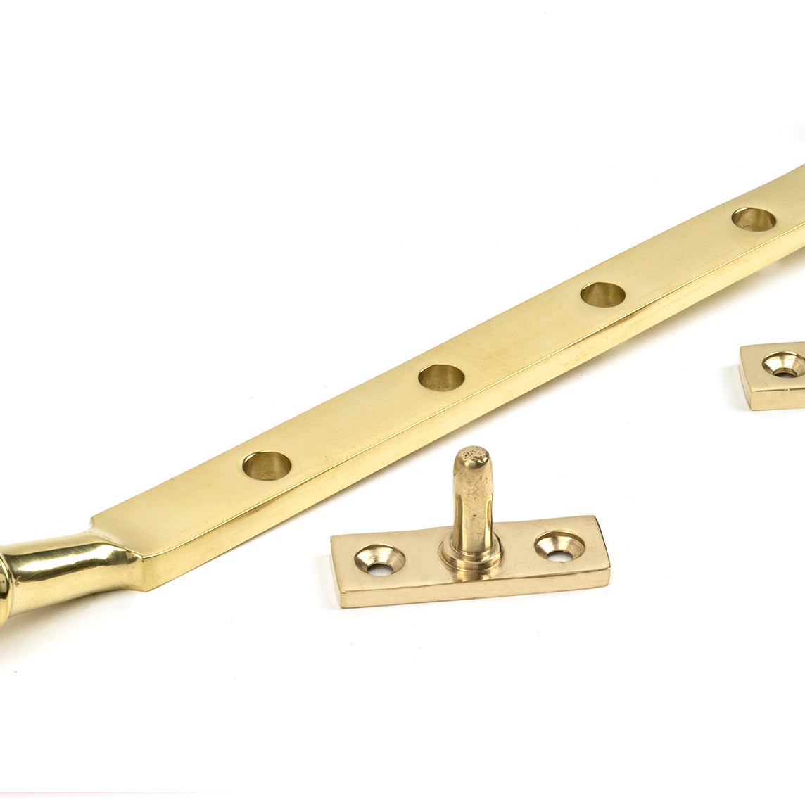 From The Anvil's Polished Brass Reeded Stay