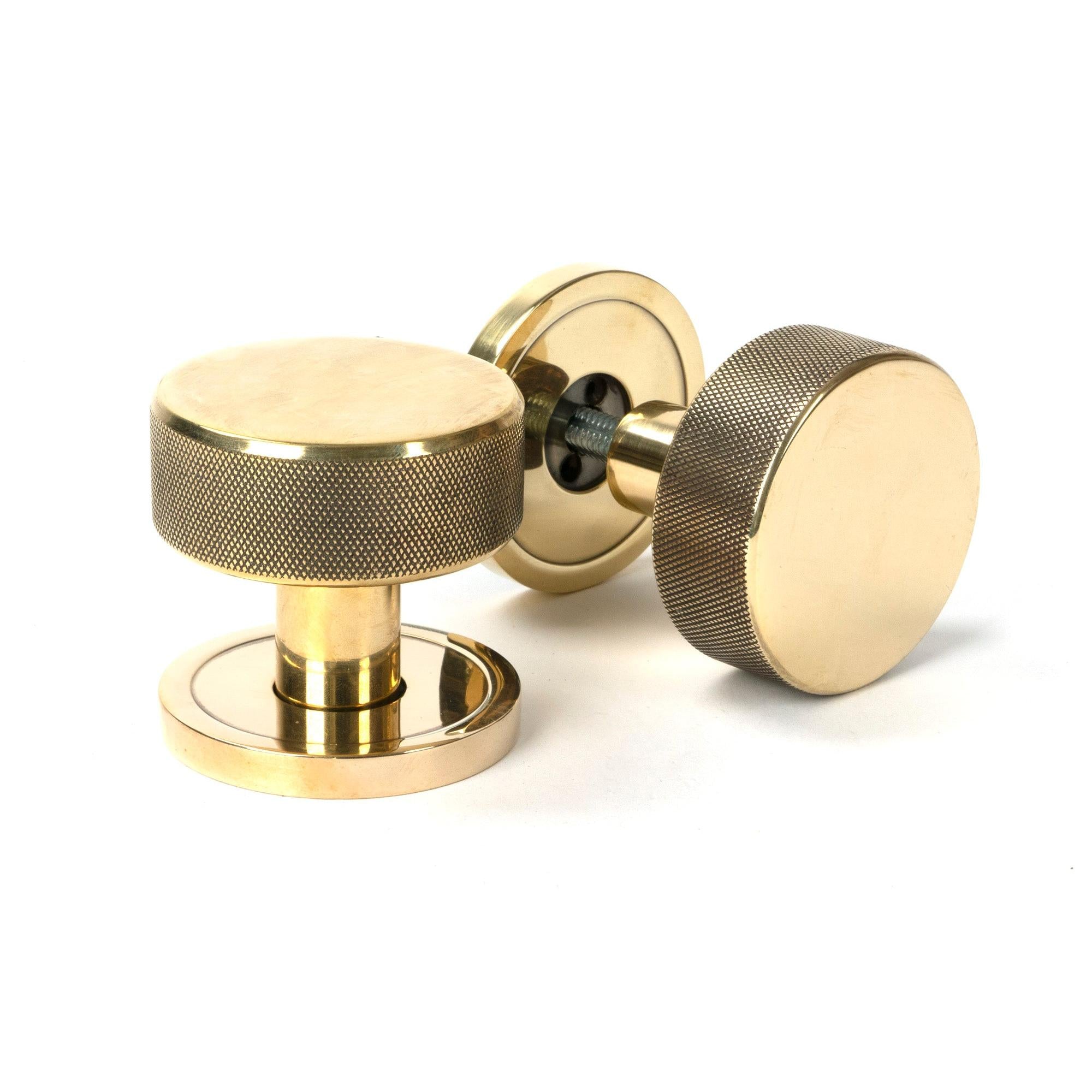 From The Anvil's Aged Brass Brompton Mortice/Rim Knob Set